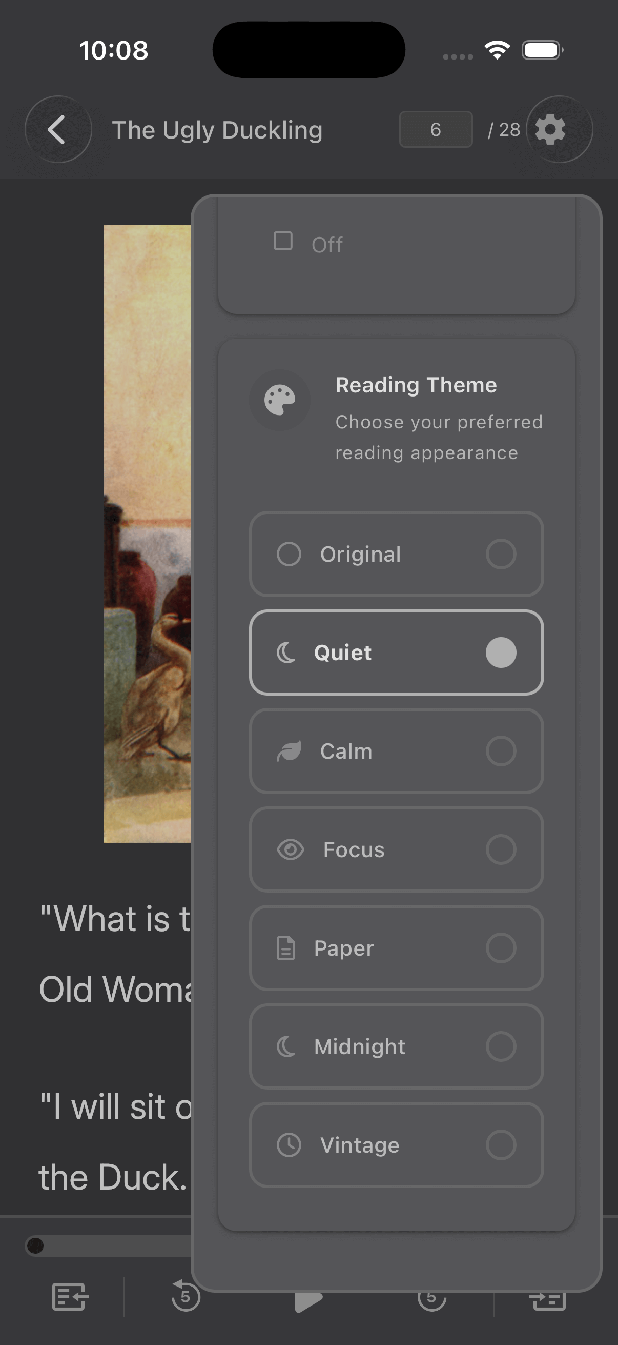 Mobile Reading Interface